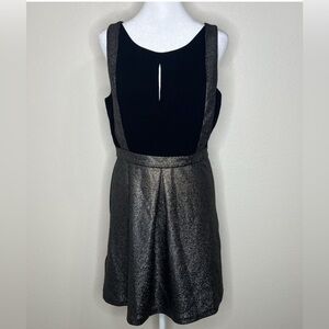 NWT BCBGeneration black and metallic gunmetal shimmer dress SZ 2